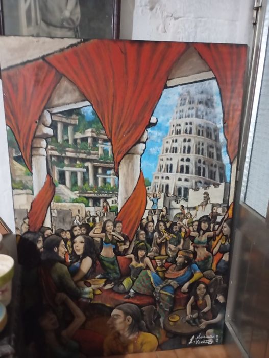 Vendo esta pintura a óleo muita bonita bom estado na madeira