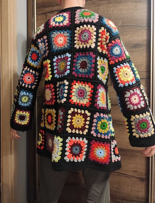 Sweter granny square kwadraty rękodzieło