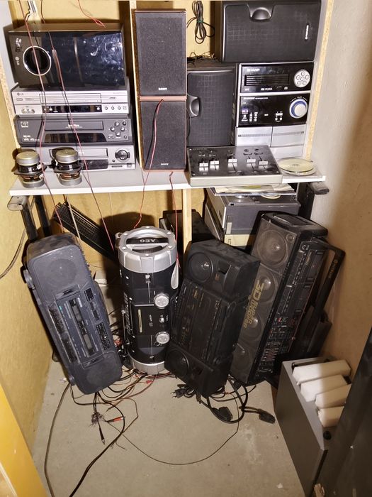 Wieża wzmacniacz dvd kolumny tuner