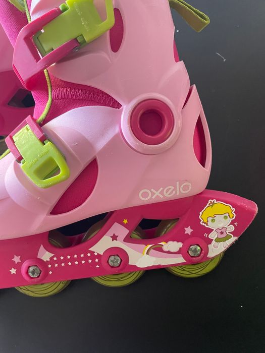 Patins cor de rosa usados