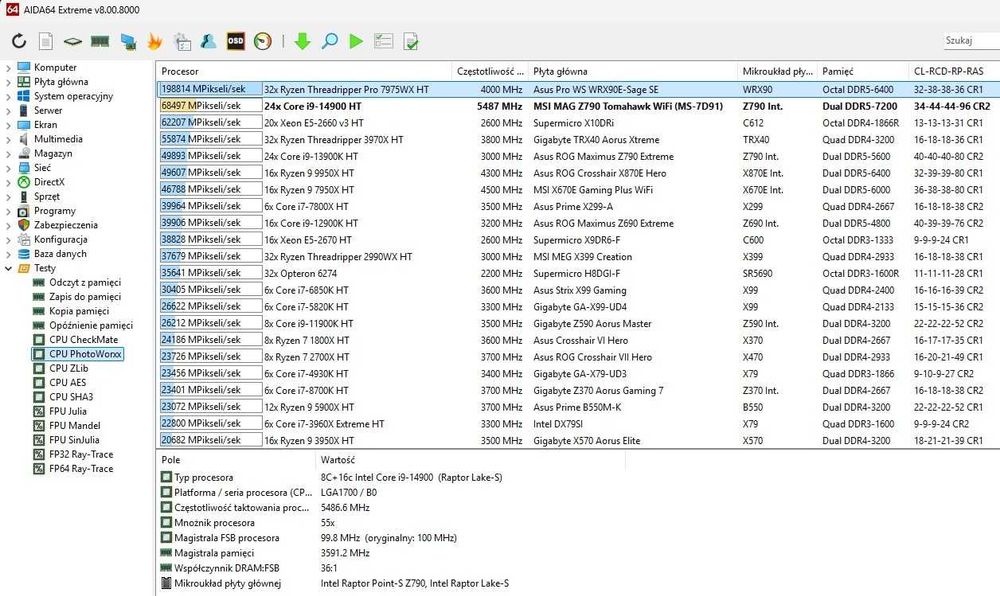 PC GAMING i9-14900/ MSI Z790/ DDR5 32 GB 7200 MHz/ Samsung 990Evo Plus 2 TB