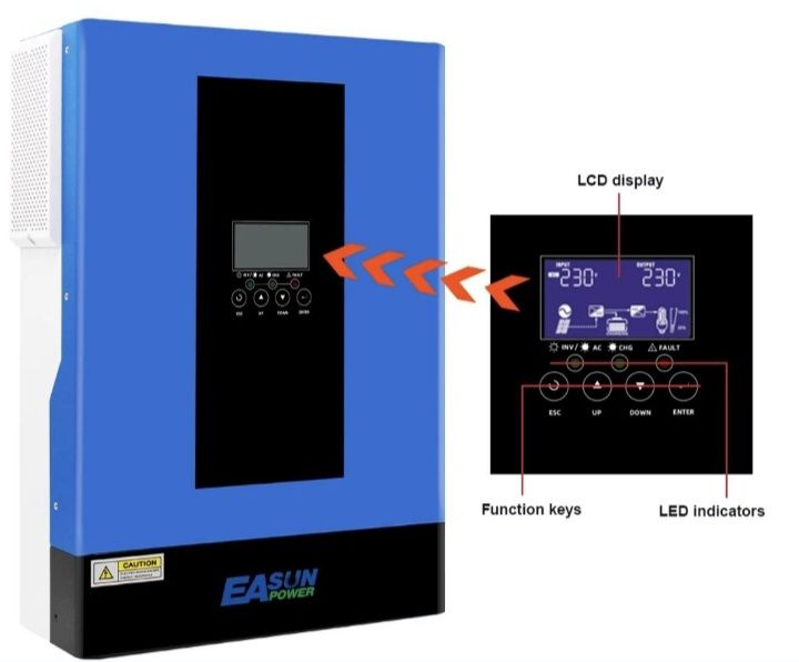 Инвертор EASUN 6.2kW 48V SMG(III)/ Інвертор EASUN 6,2kW 48V