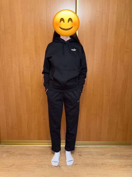 Оригінальний костюм puma,чорний костюм,флісовий костюм puma