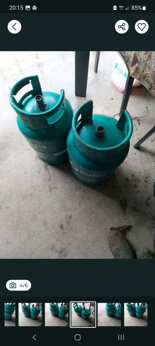 3 bilas vazias propano e 1 redutor propano