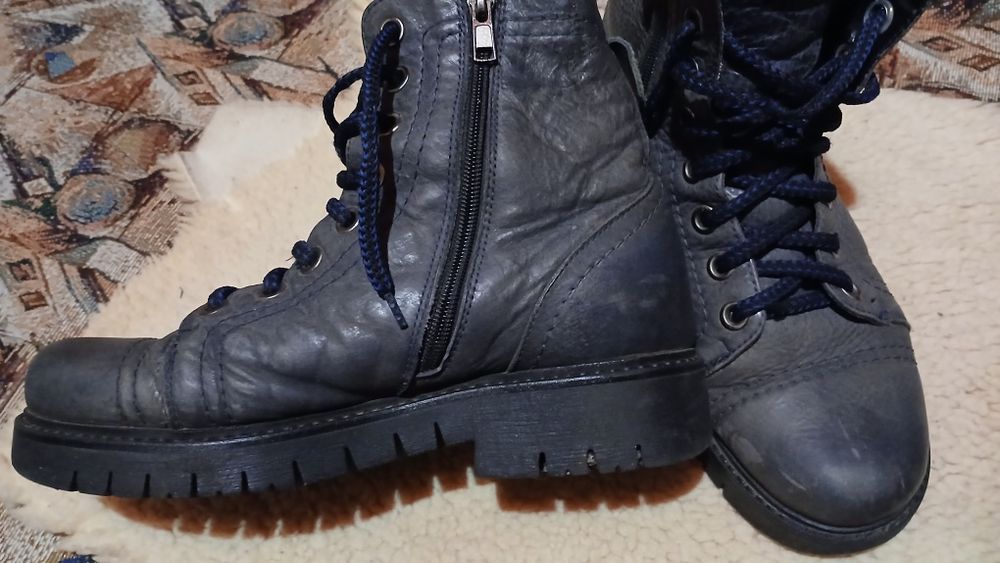 Ботинки зимние,кожаные
