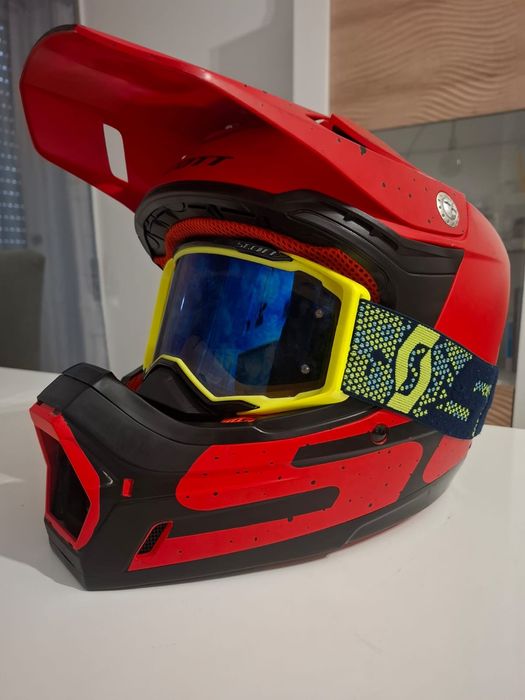 Capacete cross criança (XS) SCOTT + oculos Scott