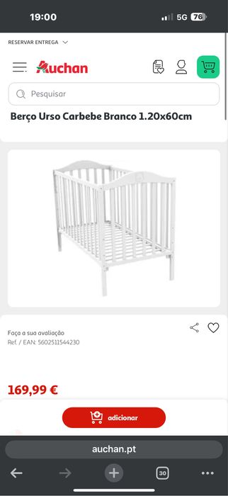 Berço com colchão
