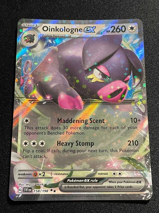 Carta Pokémon Oinkologne Ex 158/198 Scarlet & Violet