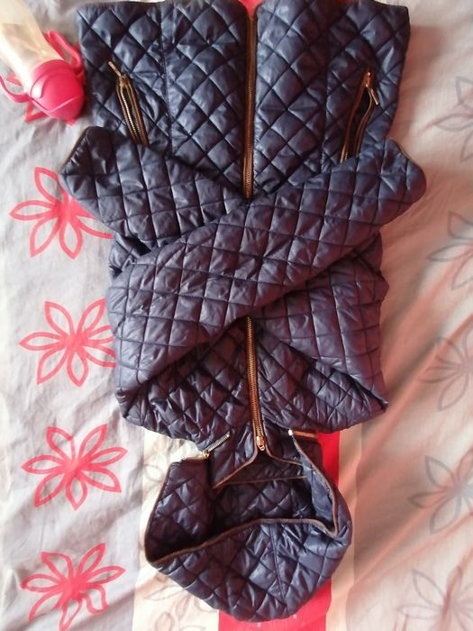 Kurtka pikowana granatowa