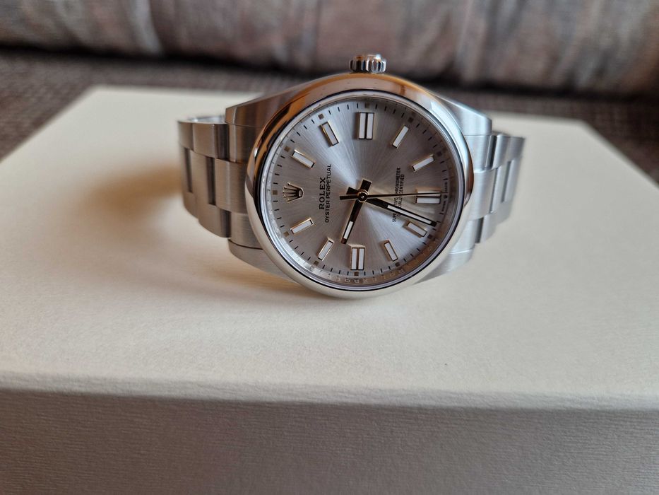 Rolex Oyster Perpetual 41mm NEW 2023r Silver stan 10/10.