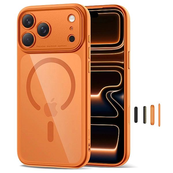 Tech-Protect Magpeak Magsafe Cc Iphone 17 Pro Max Cosmic Orange/Clear