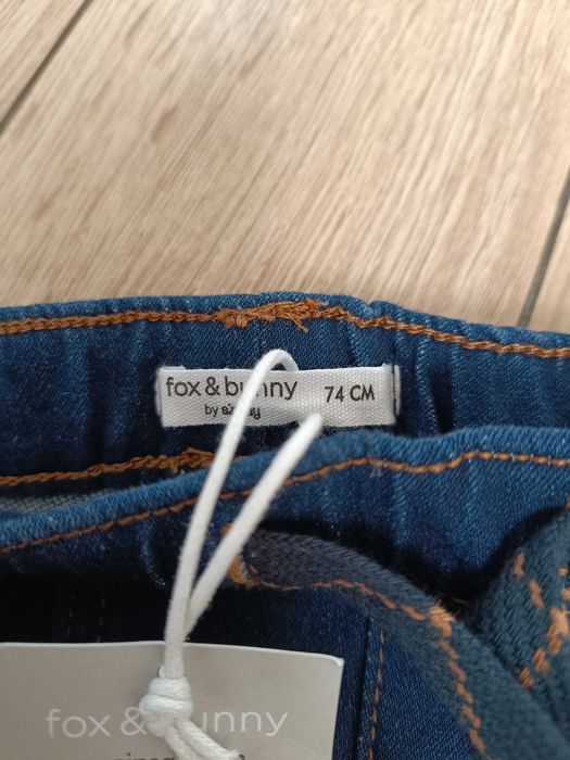 Zestaw spodni jeansy joggery rozmiar 74