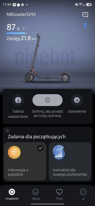 Hulajnoga Segway Niniebot  przebieg 77 km