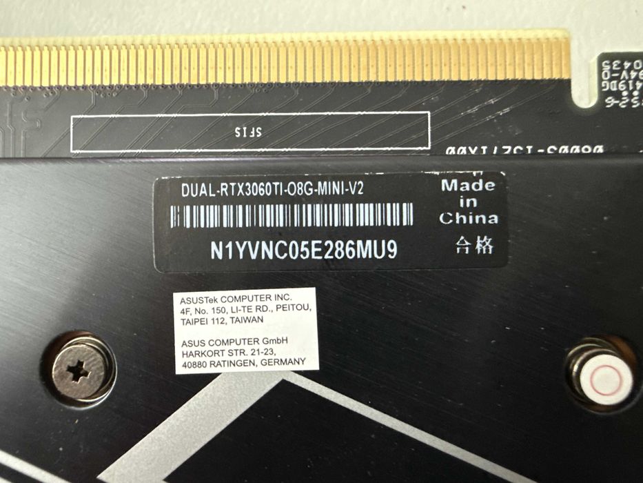 ASUS Dual GeForce RTX 3060 Ti O8G Mini V2