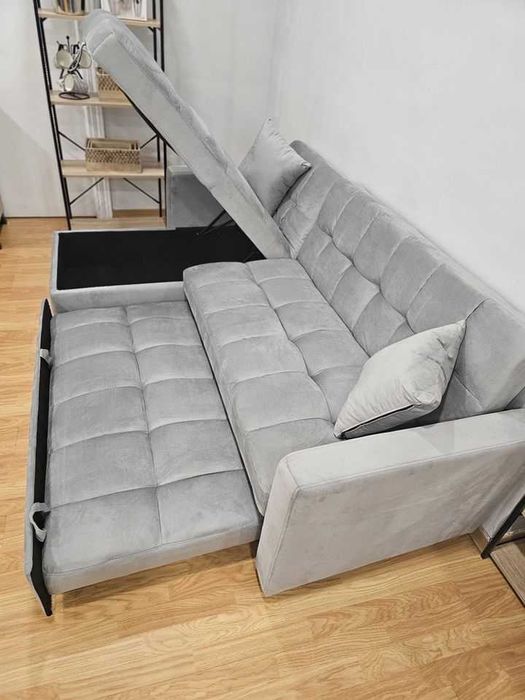 Sofá cama cinza só 425€ - entrega gratuita!