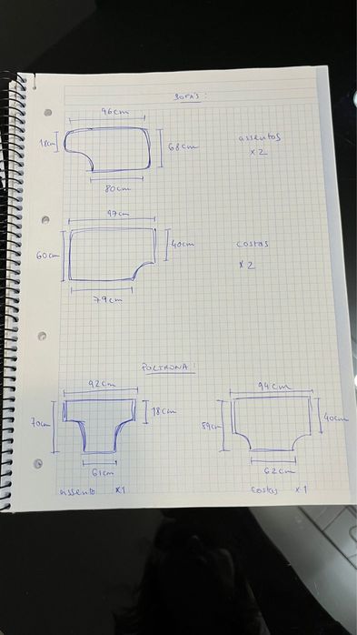 Almofadas NOVAS de sofa (almofadoes forras)