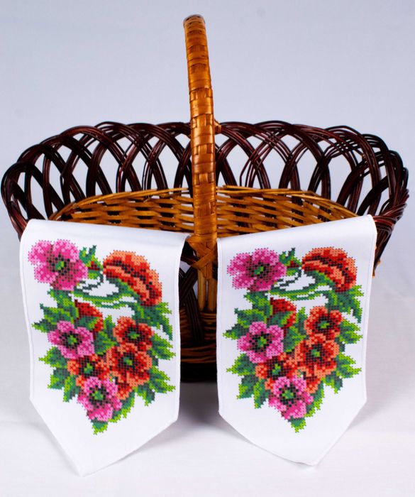 Заготовка під вишивку: Великодній бант на кошик (Габардин) + Підбір