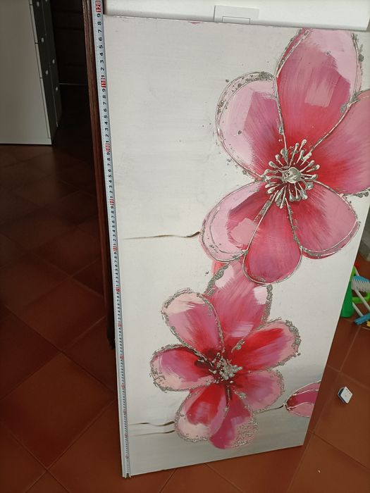 Tela decorativa rosa