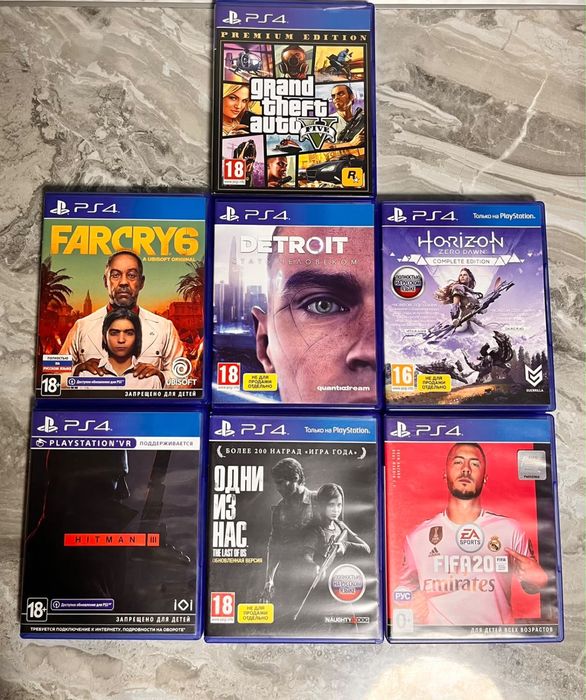 Playstation 4 Slim 1 TB + 7 игр
