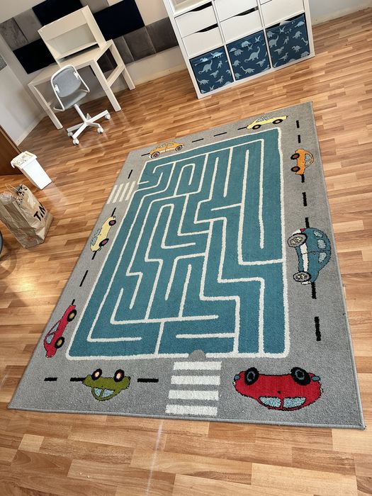 Dywan do pokoju chłopca, samochody, ulice 160cm/230cm