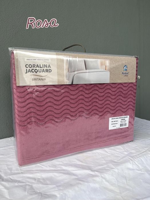 Coralinas lisos jacquard casal