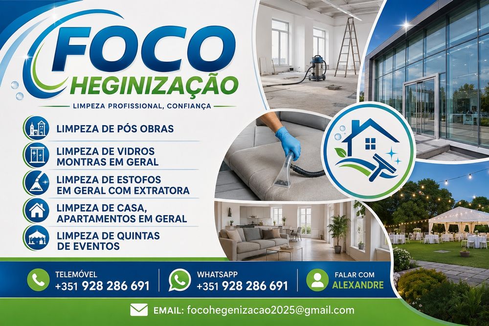 Limpeza geral foco hegenização