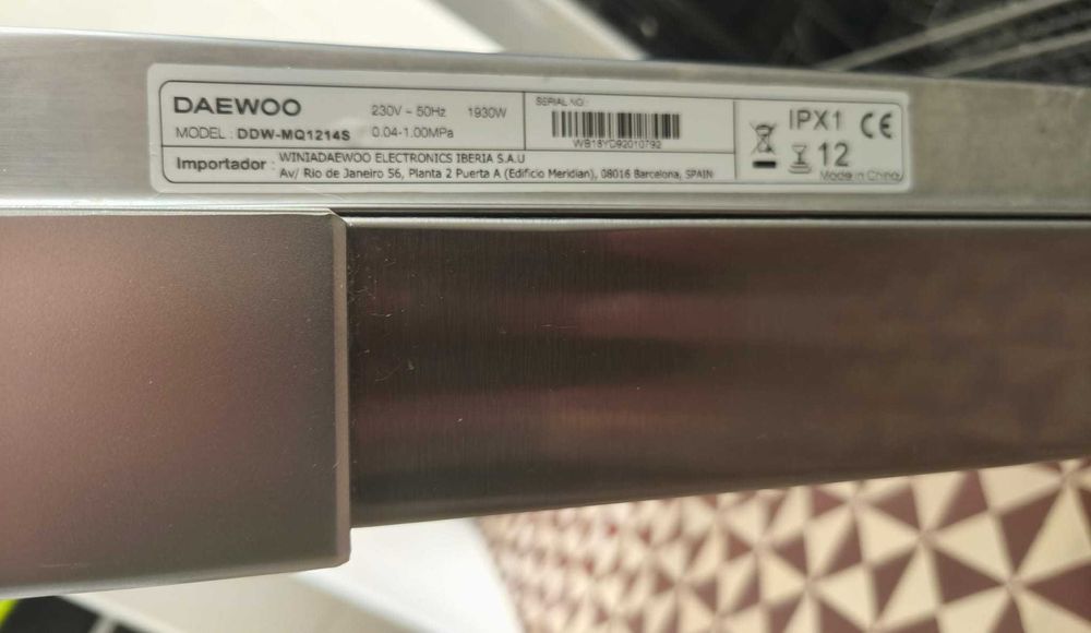 Máquina de Lavar Loiça Daewoo A++ Energy Saving – Económica e Eficiente!