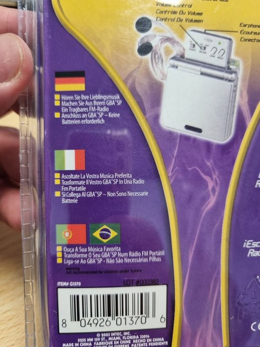 Rádio FM para Gameboy Advance