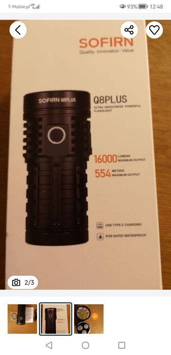 Sofirn q8 plus 16.000 lumenów