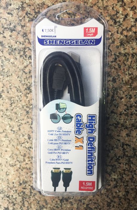 Cabo HDMI - 1,5 metros - Novo e Selado
