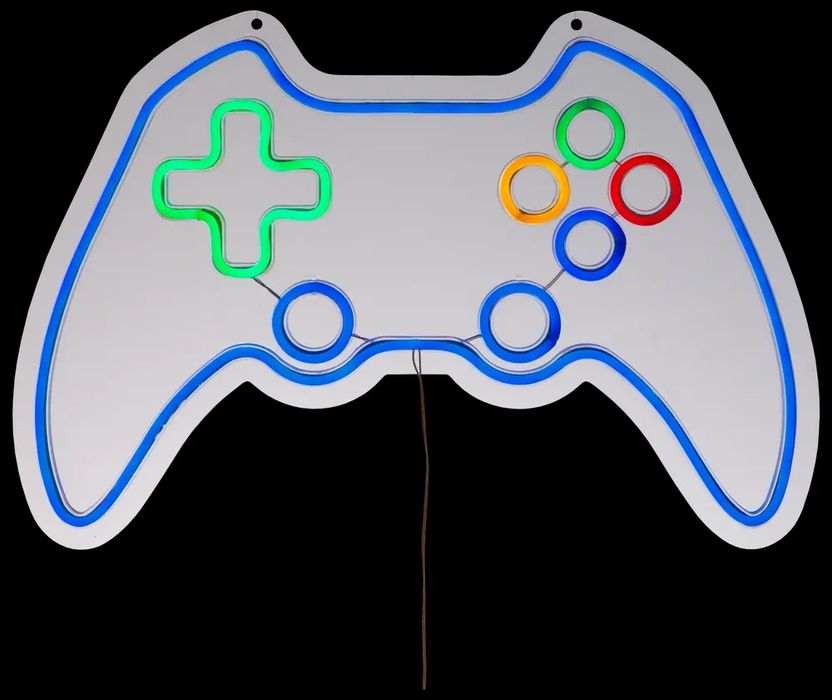 Duży LED neon gamepad