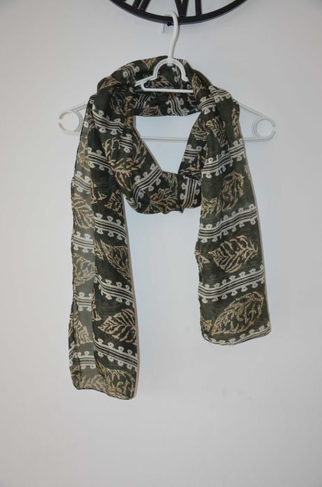 zielony szal/chusta 100% pure silk/jedwab