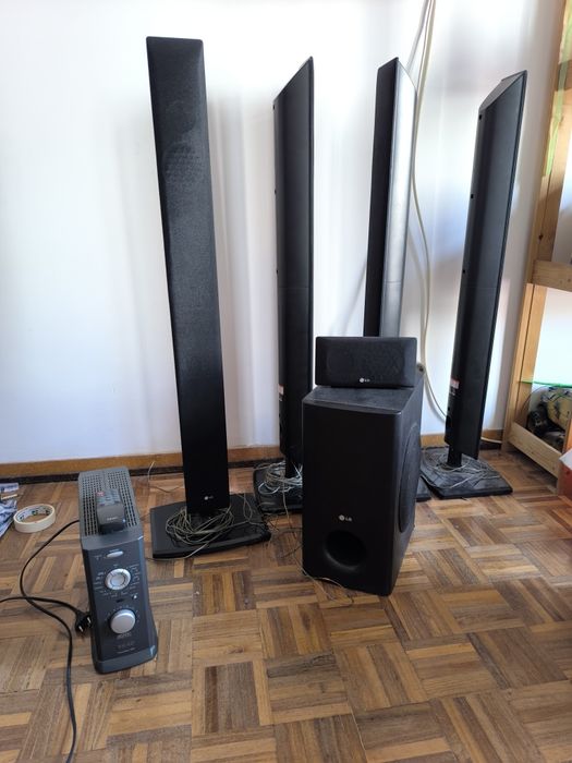 Sistema souround 6.1 LG + central TEAC