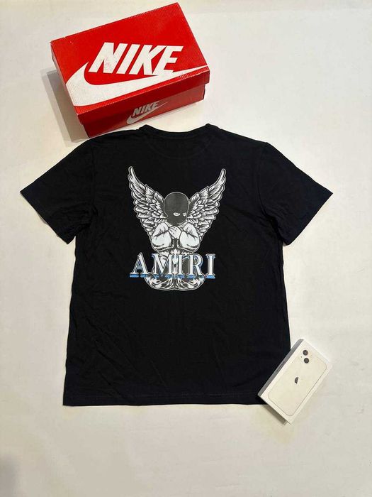 Футболка чорна/чоловіча/Амірі/AMIRI/футболка amiri/амірі/дешево /Ангел