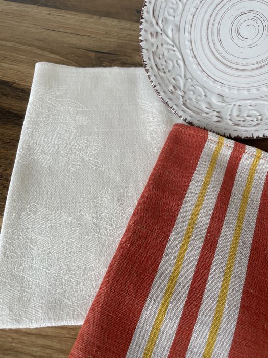 Кухонные полотенца, льняные жаккардовые салфетки, рушники