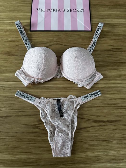 Komplet bielizny Victoria’s Secret B85 stanik + majtki 85B 38B