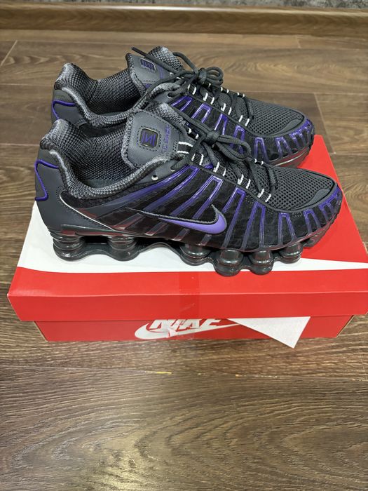 Красовки  Nike Shox чорно фіолетові