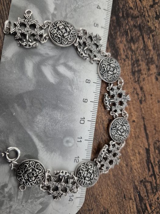 Bransoleta srebro 925 wzór orientalny