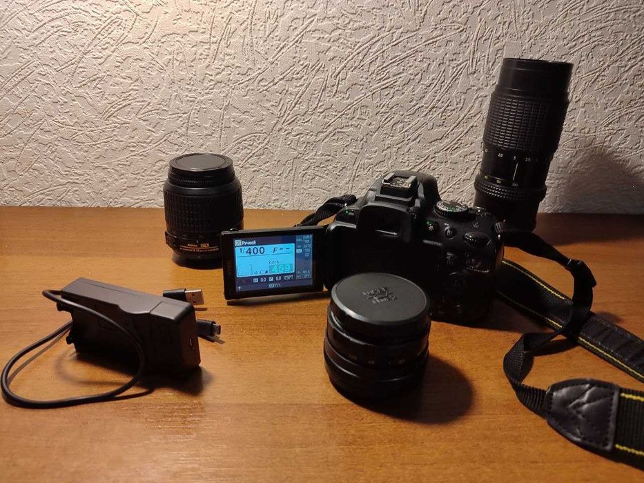 Nikon D5100 + сумка + 3 об'єктиви