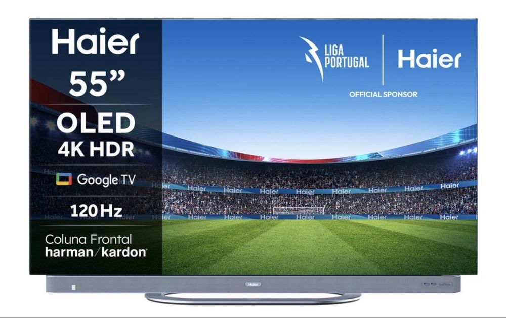 Haier 55” OLED 4K 120Hz Google TV + Suporte de Parede GRATIS
