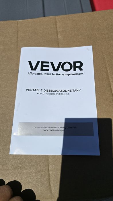 Tanque portátil de diesel e gasolina VEVOR, 440 L