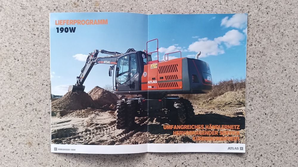 ATLAS 190W  Koparka kołowa Specyfikacja techniczna Prospekt