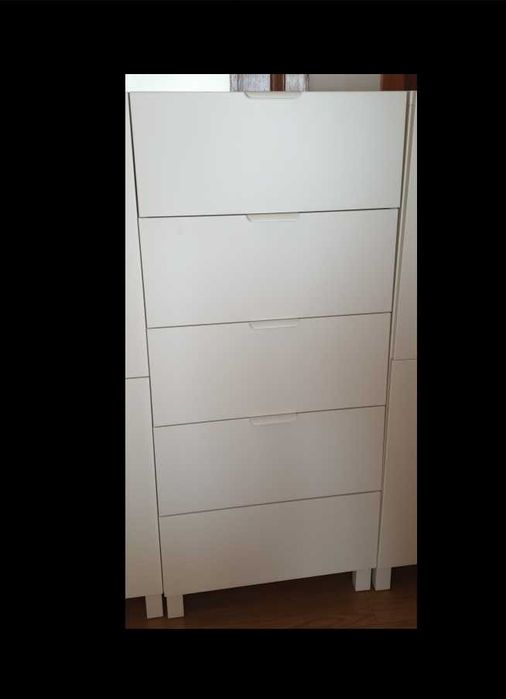IKEA Bestå c gavetas, branco, 60x40x128 cm