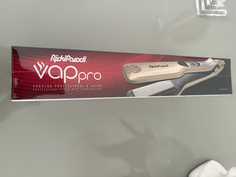 Prancha de Cabelo RickiParodi Vappro Vapor Dourada 230ºC | Nova | Selada