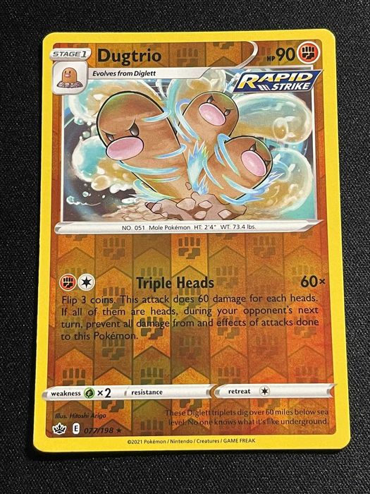 Carta Pokémon Dugtrio 77/198 Chilling Reign