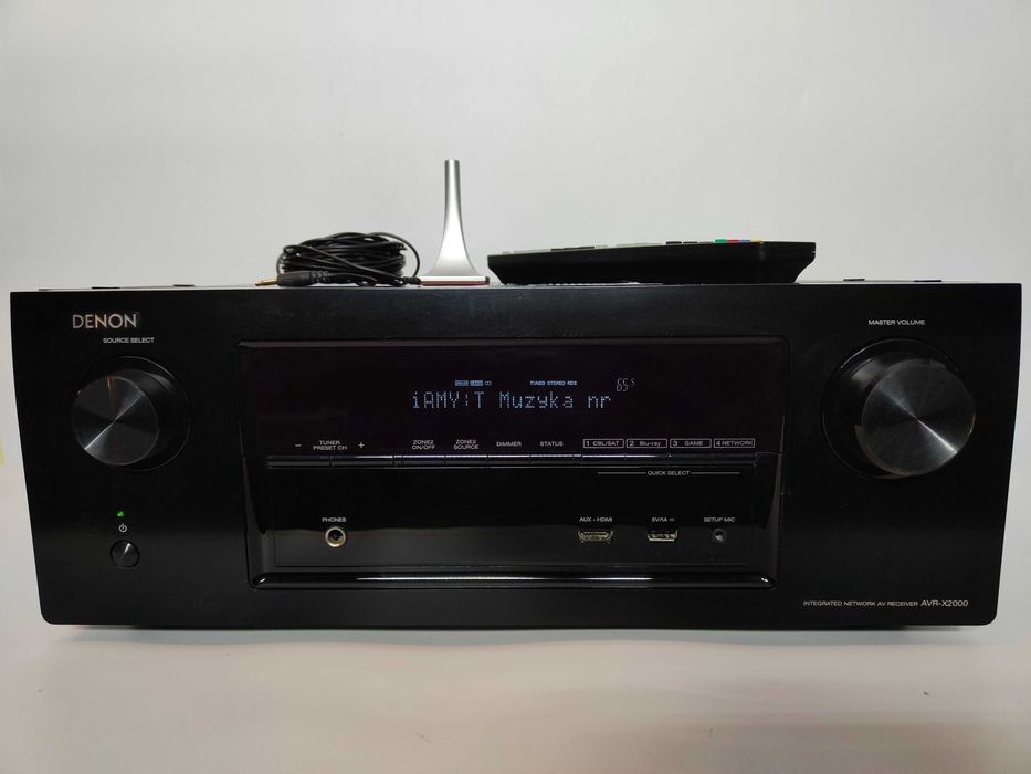 DENON AVR-X2000 amplituner z pilotem i mikrofonem