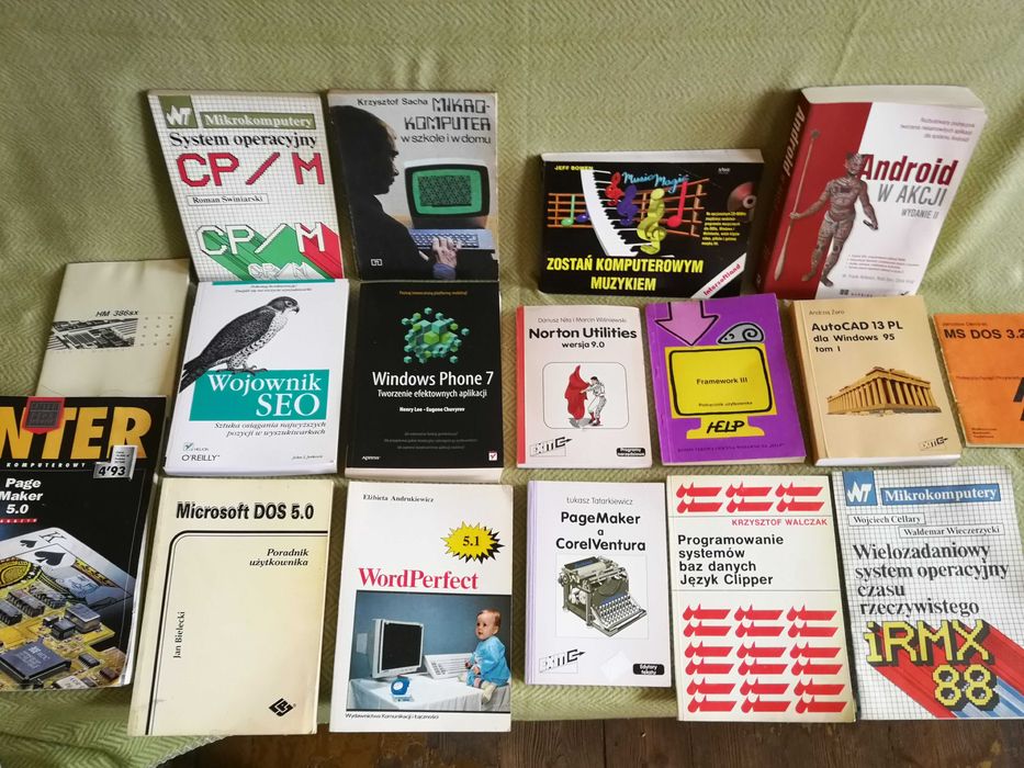 Komputer RETRO Systemy i Programowanie , PRL Zestaw Książek 16szt.