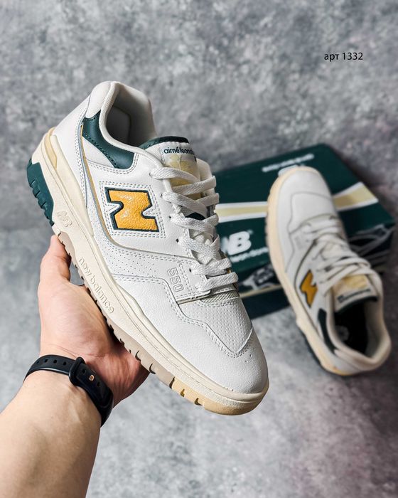 Кросівки 40-43 New Balance Aimé Leon Dore x 550 White Green Yellow
