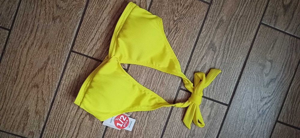 Nowy żółty biustonosz kąpielowy Tu r. M