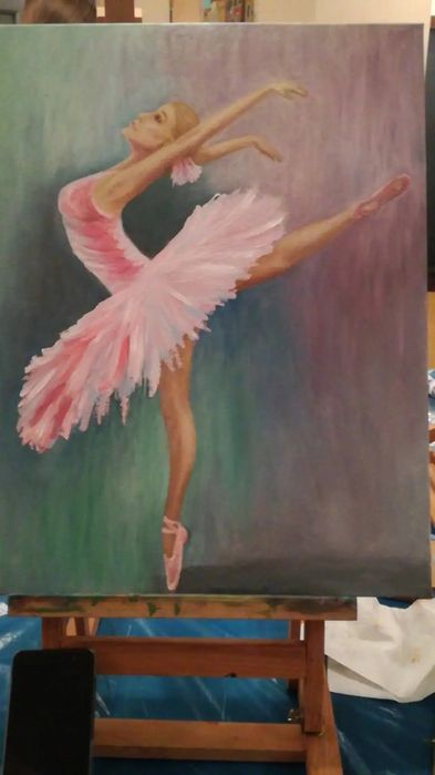 Картина масло холст Балерина